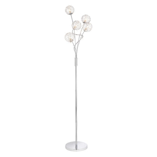 Kesha 5 Light Floor Lamp Chrome