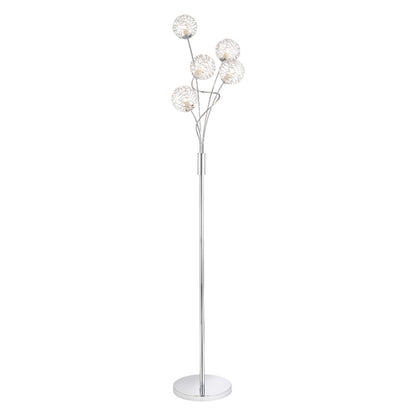 Kesha 5 Light Floor Lamp Chrome