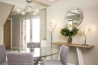Kesha 5 Light Floor Lamp Chrome