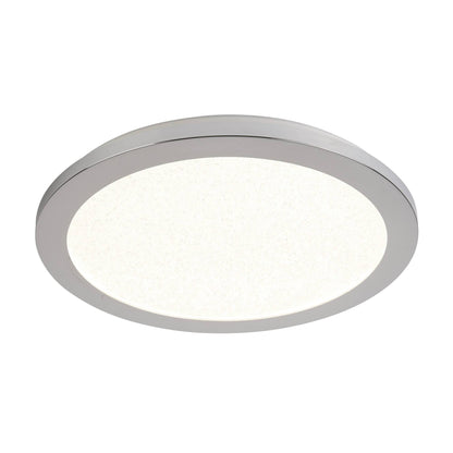 Addie Chrome and Crystal Sand LED Flush Ceiling Light