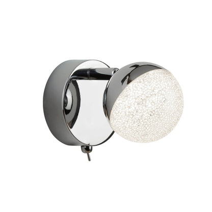 Nyla Polished Chrome & Crystal LED Wall Light