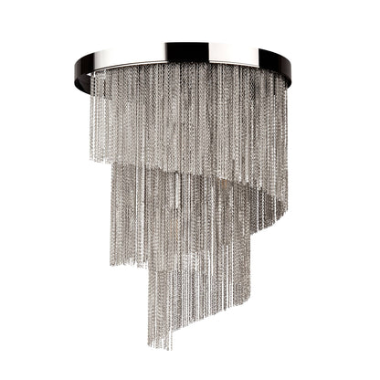 Angelina 3 Light Polished Chrome Semi Flush Ceiling Light