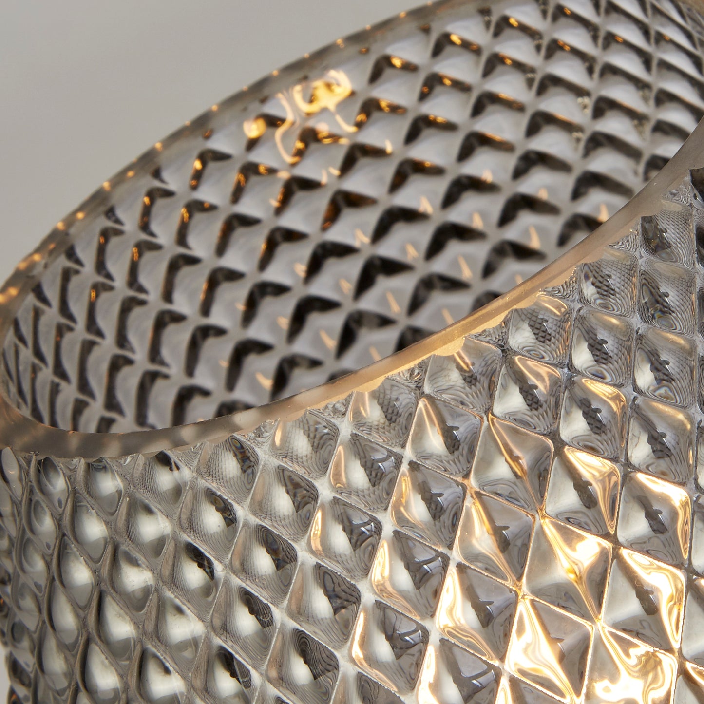 Eryka Grey & Smoked Glass Table Lamp