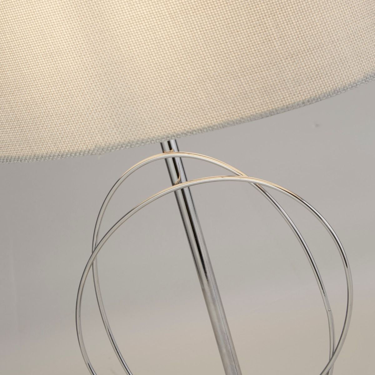 Jiji Polished Chrome & Grey Table Lamp