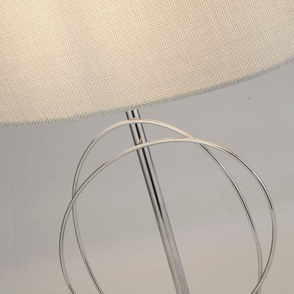 Jiji Polished Chrome & Grey Table Lamp