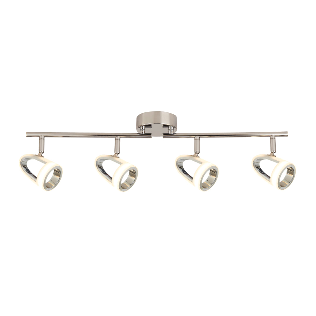 Baird 4 Light Polished Chrome & White LED Spotlight Bar