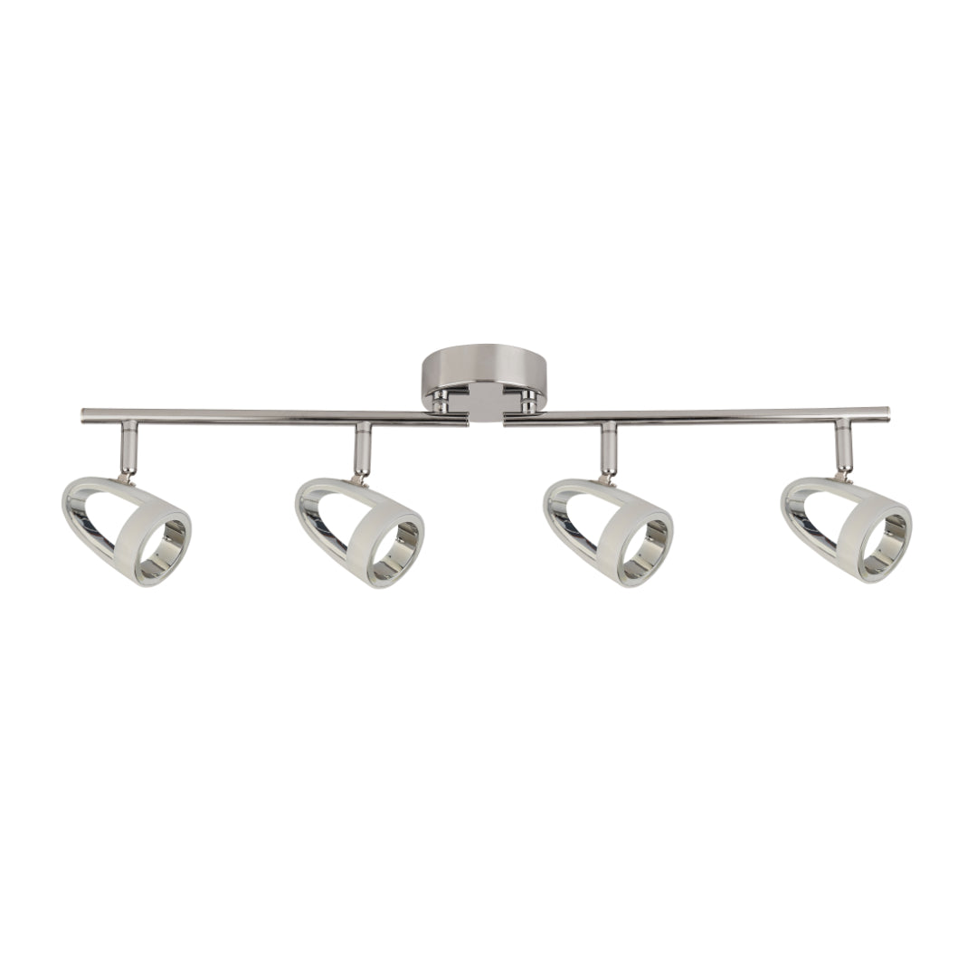 Baird 4 Light Polished Chrome & White LED Spotlight Bar