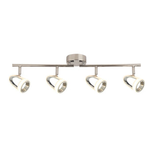Baird 4 Light Polished Chrome & White LED Ceiling Spotlight Bar