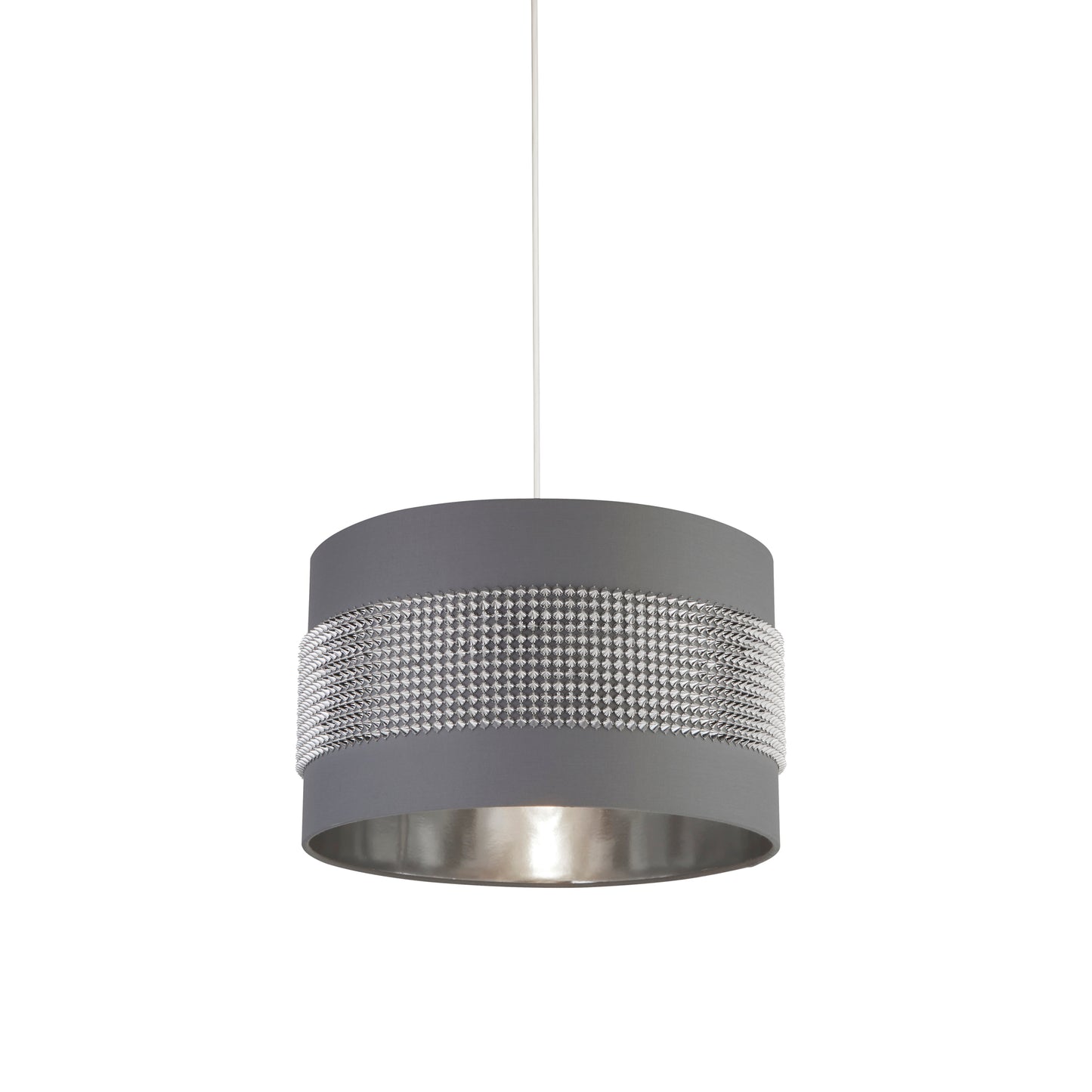 Lenny Grey And Silver Pendant Shade