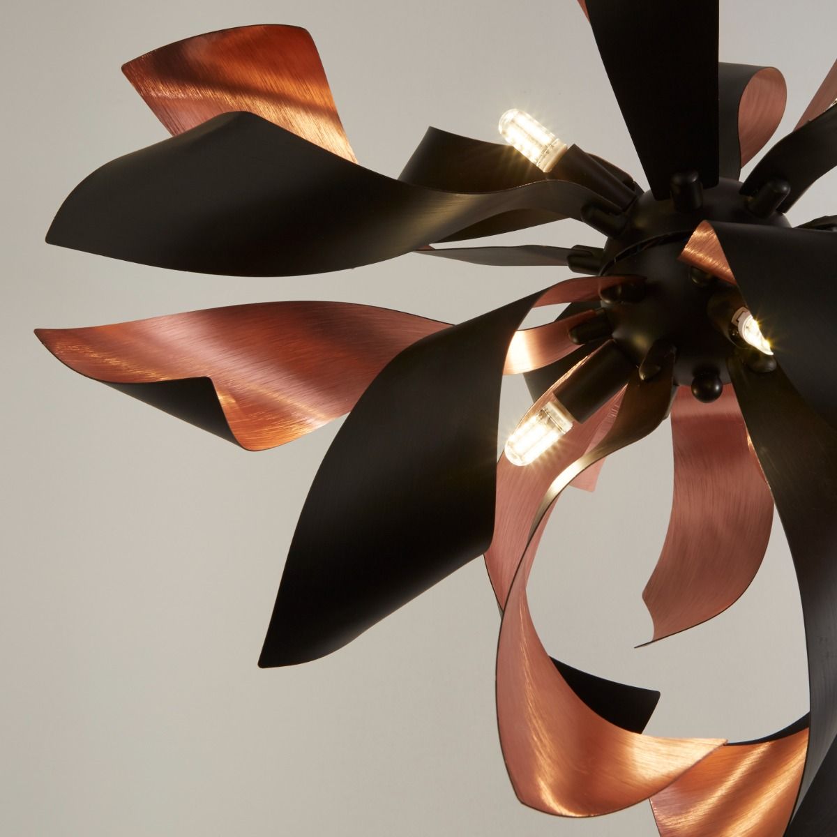 Marten Black & Copper 6 Light Ceiling Pendant