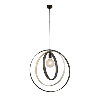 Olga Black & White Metal Hoop Ceiling Pendant