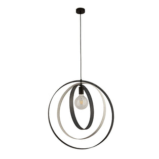 Olga Black & White Metal Hoop Ceiling Pendant