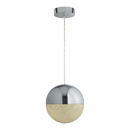 Annika Polished Chrome Globe LED Pendant Ceiling Light