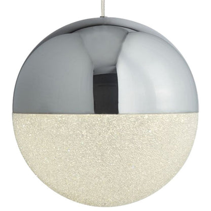 Annika Polished Chrome Globe LED Pendant Ceiling Light