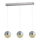 Annika 3 Light Polished Chrome LED Ceiling Pendant Bar