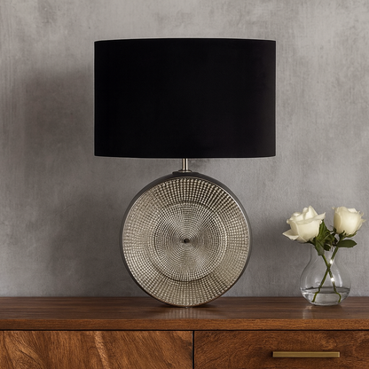 Elina Polished Chrome Ceramic Table Lamp