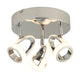 Baird 3 Light Round LED Polished Chrome Ceiling Spotlight Plate