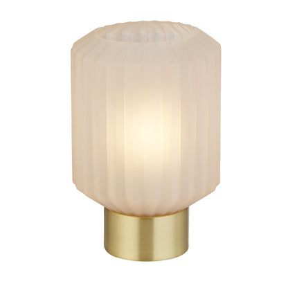Zina Blush Pink & Brass Glass Table Lamp