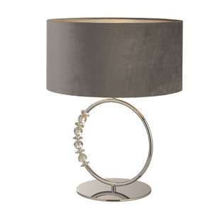 Bianca Polished Chrome & Grey Table Lamp