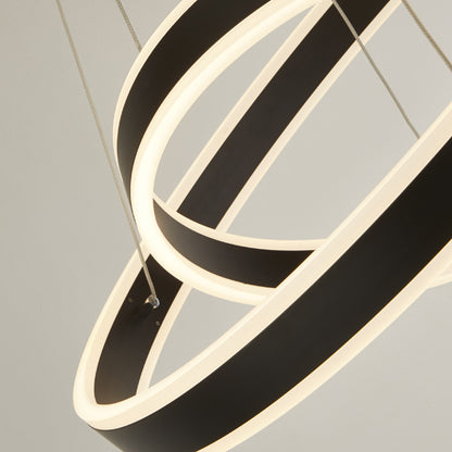 Lewis Double Black LED Ceiling Pendant