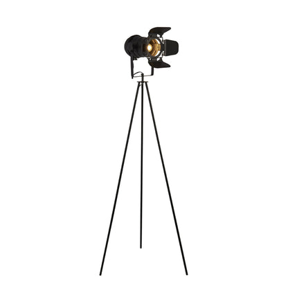 Spectre Black Spotlight Tripod Floor Lamp