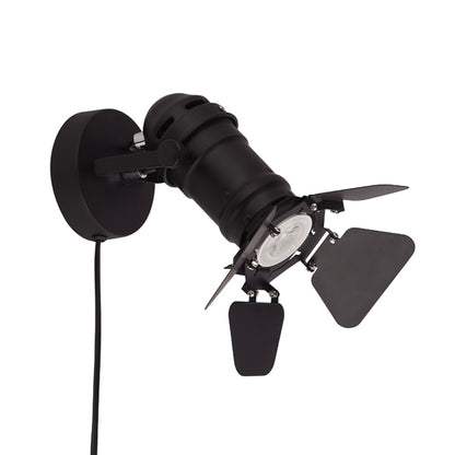 Spectre Black Plugin Wall Light
