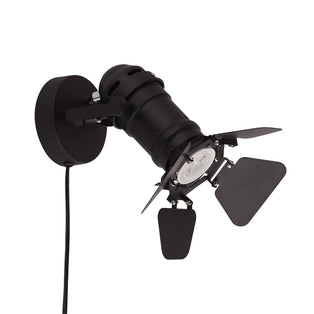 Spectre Black Plugin Wall Light