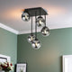Navarro 5 Light - Black & Smoked Glass