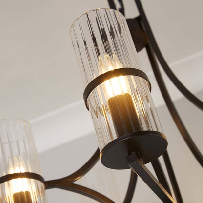 Davina 5 Light Black Pendant Chandelier