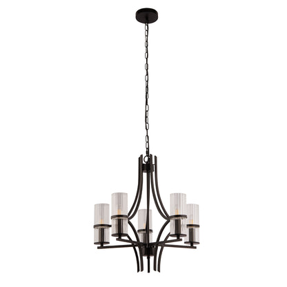 Davina 5 Light Black Pendant Chandelier