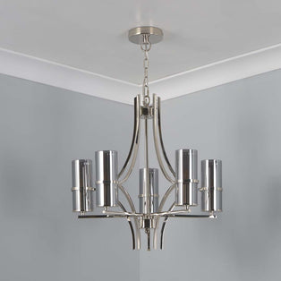 Davina Chrome Frame 5 Light Chandelier