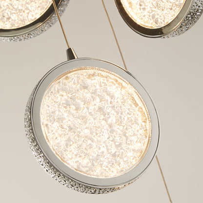 Lavina 5 Light Chrome & Acrylic LED Multidrop Pendant Light