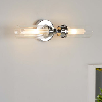 Vurton 2 Light Chrome Bathroom Wall Light