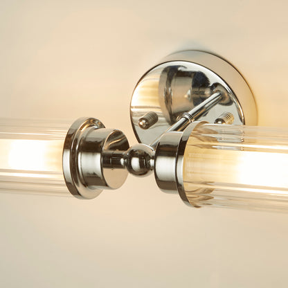 Vurton 2 Light Chrome Bathroom Wall Light