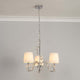 Rosie 3 Light Chrome & Clear Glass Trim Shaded Chandelier
