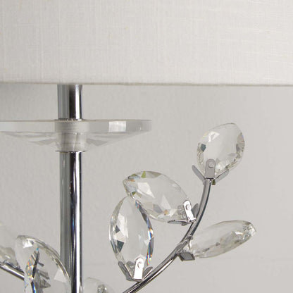Rosie Chrome & Clear Glass Trim Table Lamp