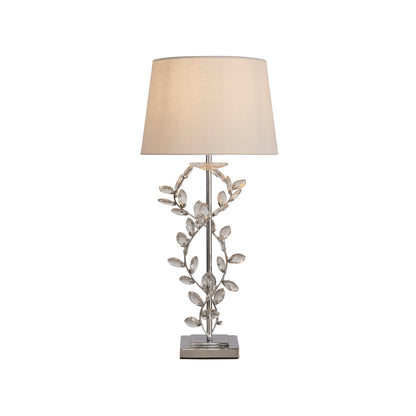 Rosie Chrome & Clear Glass Trim Table Lamp