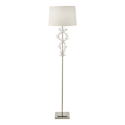 Rosie Chrome & Clear Glass Trim Floor Lamp