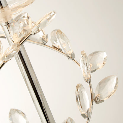 Rosie Chrome & Clear Glass Trim Floor Lamp