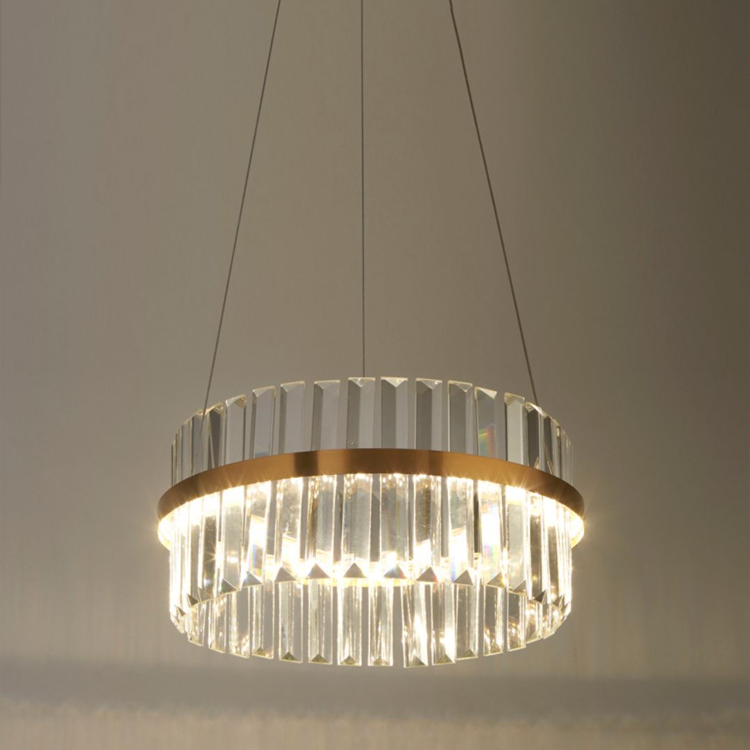 Camburn Brushed Gold Halo LED Pendant