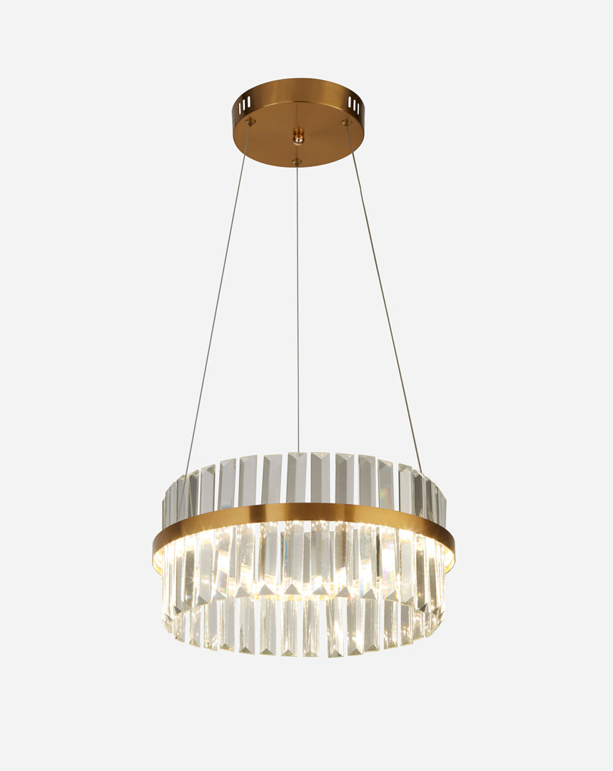 Camburn Brushed Gold Halo LED Pendant