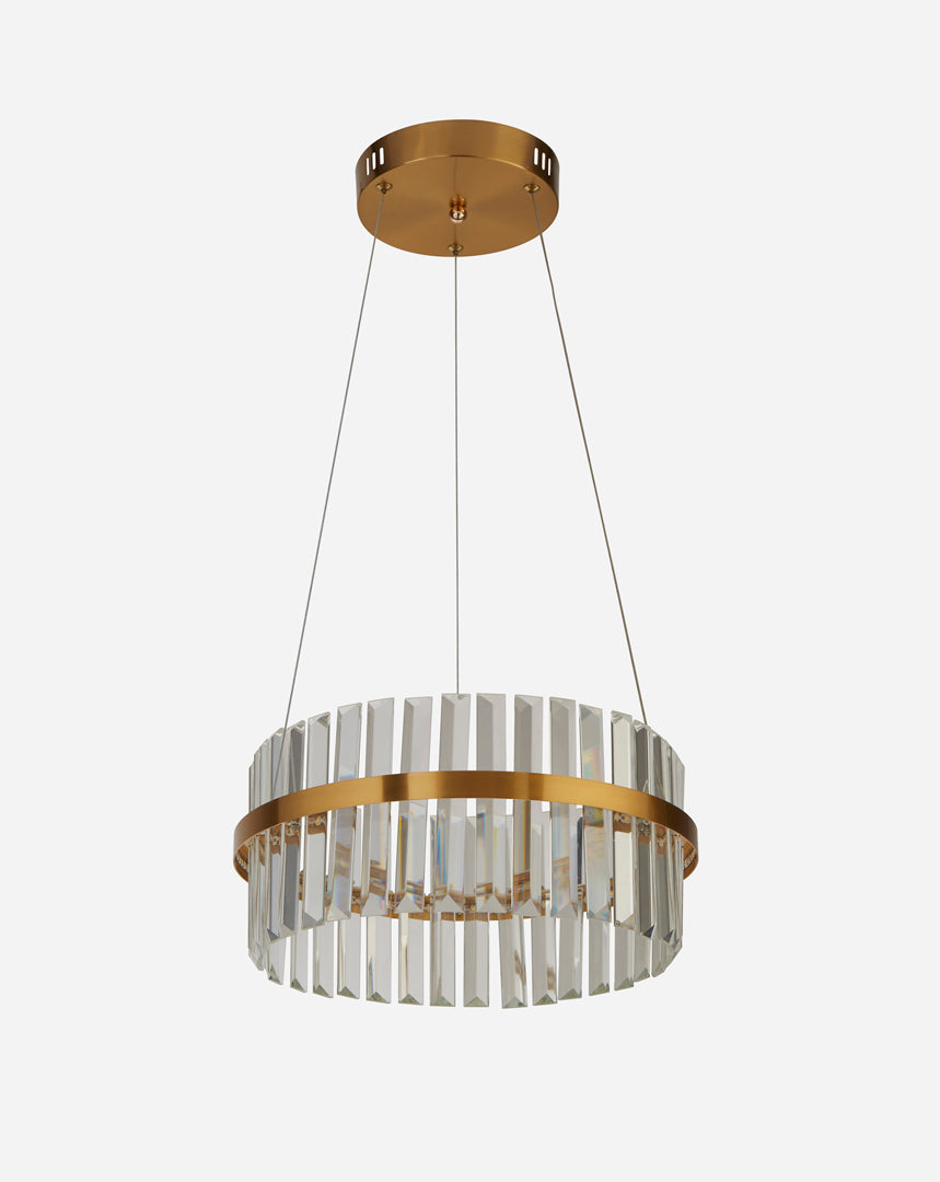 Camburn Brushed Gold Halo LED Pendant