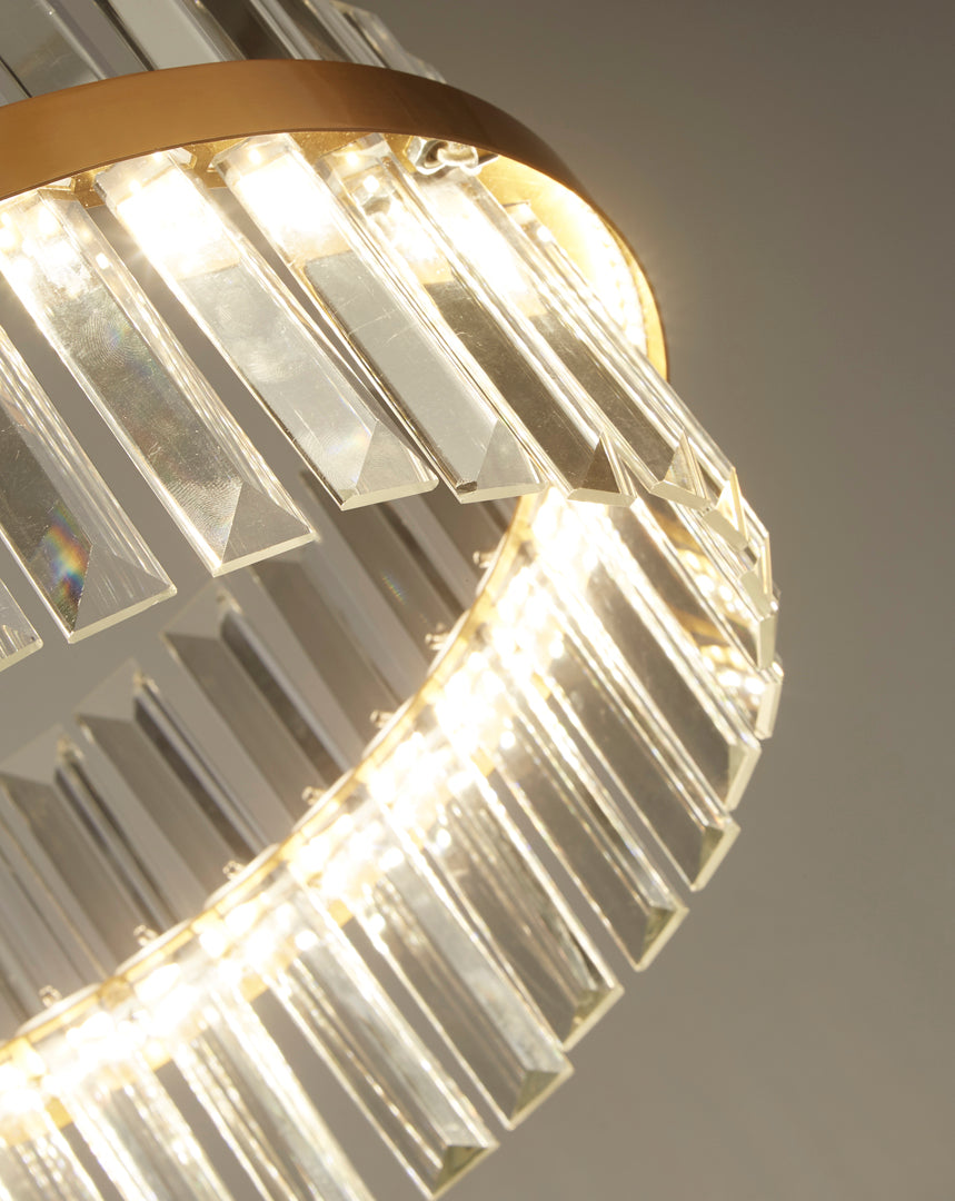 Camburn Brushed Gold Halo LED Pendant