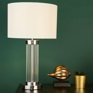 Hetty Chrome & Clear Glass Table Lamp