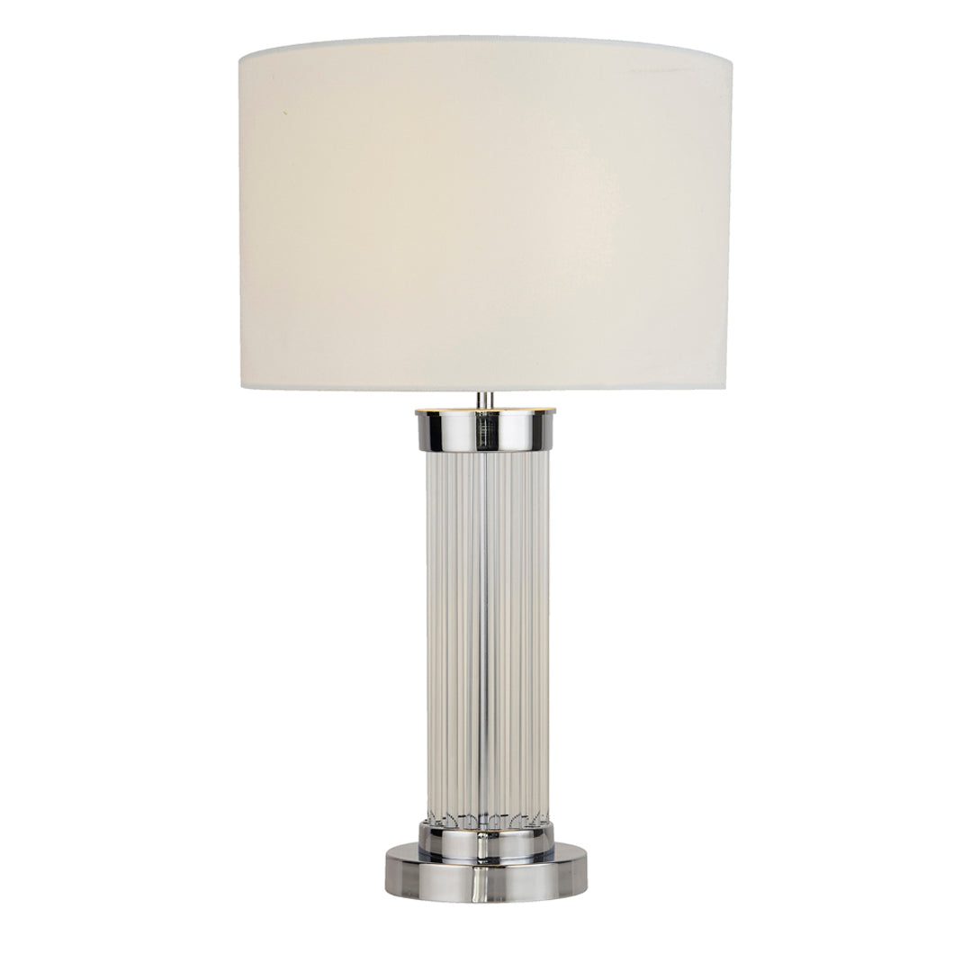 Hetty Chrome & Clear Glass Table Lamp