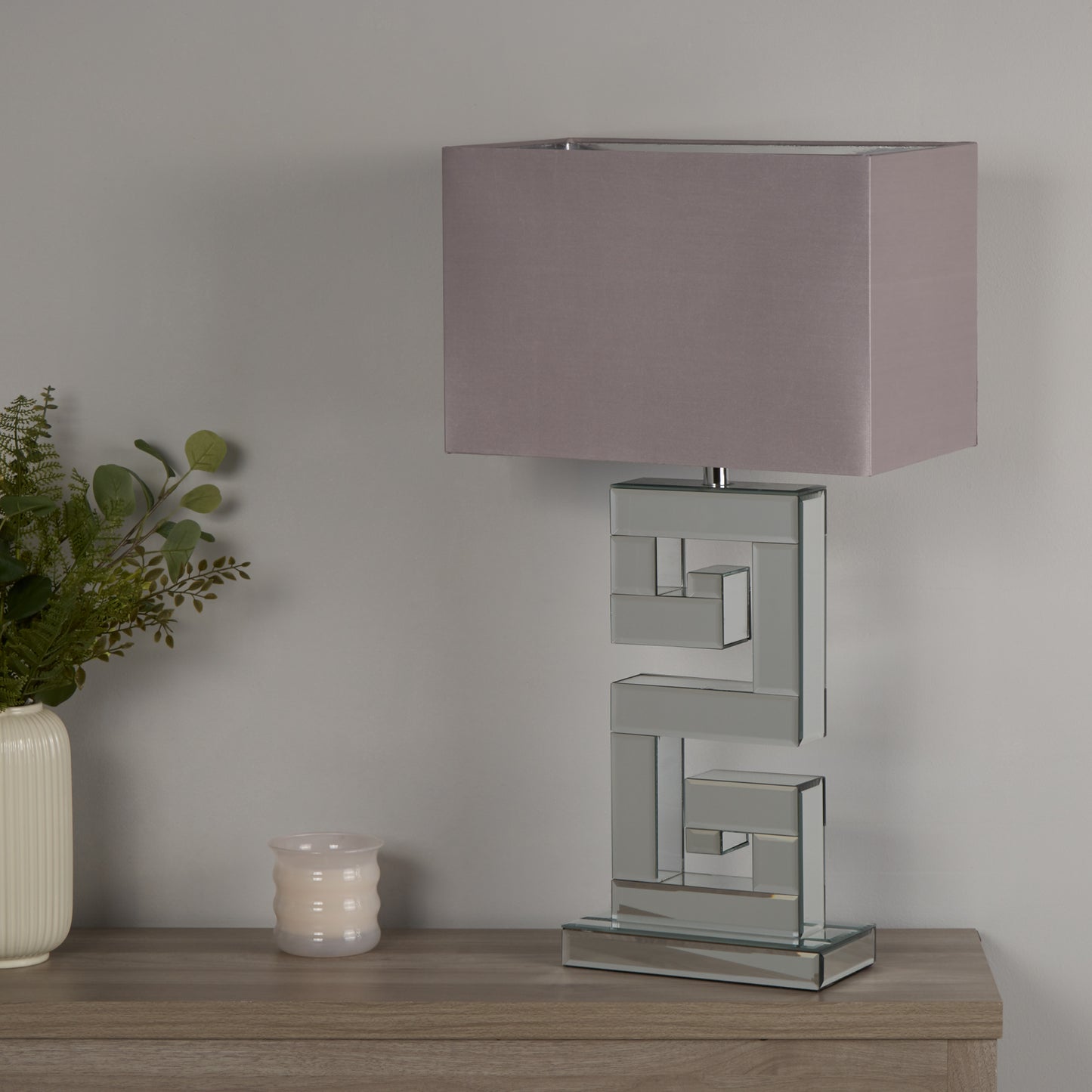 Thalia Chrome Large Mirror Table Lamp