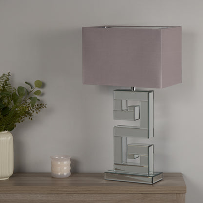 Thalia Chrome Large Mirror Table Lamp