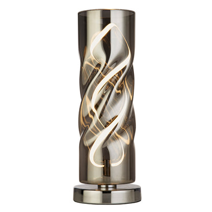 Demeter Smoked Glass LED Table Lamp