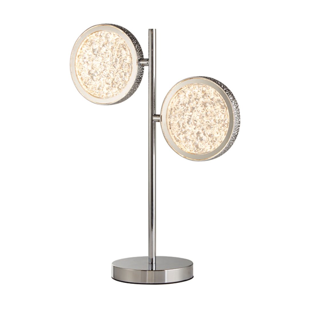Lavinia 2 Light Chrome LED Table Lamp
