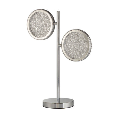 Lavinia 2 Light Chrome LED Table Lamp
